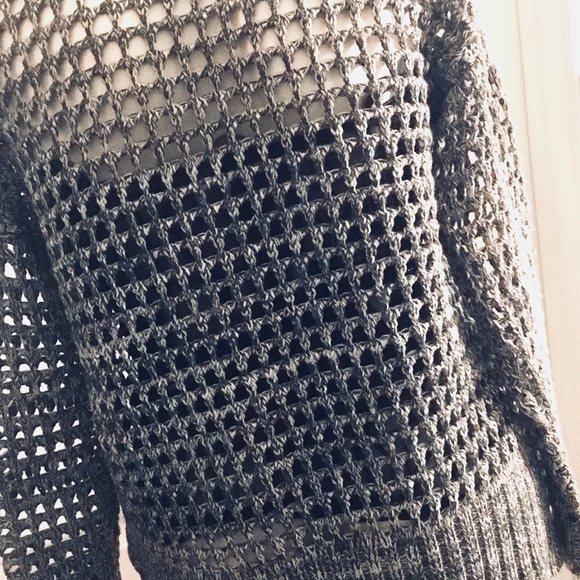 Oversized Crocheted Sweater Peep Thru - Picture 3 of 3
